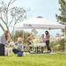 EAGLE PEAK Pop Up Canopies 10 Ft. W x 10 FT. D Metal Party Tent Canopy Metal/Steel/Soft-top in White | 112.2 H x 120 W x 120 D in | Wayfair