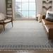 Blue/Navy 96 x 0.39 in Indoor Area Rug - Langley Street® Aldeline Southwestren Handmade Flatweave Ivory/Navy Area Rug | 96 W x 0.39 D in | Wayfair