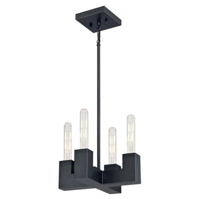 Westinghouse 63504 - 4Lt Pend Iron w/Lamps Indoor Black Pendant LED Fixture