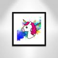 Casa Fine Arts Juvenile Rainbow Baby Unicorn Canvas Art in Pink | 16 H x 16 W x 1.1875 D in | Wayfair 24533-01