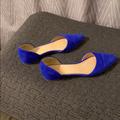 J. Crew Shoes | Blue Suede Flats From Jcrew | Color: Blue | Size: 7.5