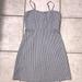 Brandy Melville Dresses | Brandy Melville Striped Mini Dress | Color: Gray/White | Size: One Size