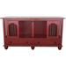 Tucker Murphy Pet™ Stelly Small Double Wide Credenza Pet Crate Wood in Red/Black | 35 H x 64.5 W x 23 D in | Wayfair