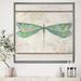 East Urban Home Summer Dragonfly 3 - Picture Frame Print on Canvas Canvas, Cotton in White | 16 H x 16 W x 1 D in | Wayfair