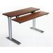 Symple Stuff Armstrong Height Adjustable Training Table w/ Keyboard Tray Metal in Gray/White/Black | 24 H x 48 W x 16 D in | Wayfair