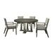 Bernhardt Linea 5 Piece Solid Wood Dining Set Wood/Upholstered/Metal in Brown/Gray | Wayfair