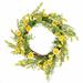 The Twillery Co.® 24" Plastic Wreath in Yellow | 24 H x 24 W x 5 D in | Wayfair BF00A9EBDE72490C85549397945DF3F4