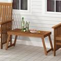 Rosecliff Heights Ayca Folding Wooden Outdoor Coffee Table Wood in Brown | 16.99 H x 17.7 W x 41 D in | Wayfair F26F6FA94DCB4163B9E6F99650F715CC