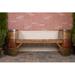 Fleur De Lis Living Uniontown Sonoma Barrel Bench in Brown/Red | 36 H x 84 W x 28 D in | Wayfair A2AA84D9108E4916A8AF6A2B537395FE