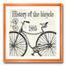East Urban Home 'History of the Bicycle C' - Picture Frame Graphic Art on Canvas Canvas, Cotton in White | 30 H x 30 W x 1 D in | Wayfair