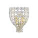 Hudson Valley Floral Park 1 - Light Dimmable Flush Mount Glass/Metal in Yellow | 11 H x 7.5 W x 5 D in | Wayfair 8201-AGB