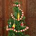 The Holiday Aisle® Candy Cane Pompoms Handmade Felt Holiday Tinsel Tree Garland in Red/White | 1.56 H x 1.56 D in | Wayfair 216872