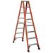 Louisville Ladder, 8 Ft, Fiberglass Twin Step Ladder, Type Iaa, 375 Lb Load Capacity, Fm1408hd Fiberglass in Orange | 26 W x 9 D in | Wayfair