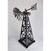 Rosalind Wheeler Baines Model Prairie Windmill Sculpture Metal in Black | 30 H x 20 W x 10 D in | Wayfair C92ED741EBEF4F83B0614F3299D3BBB9
