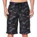 Urban Classics Herren Board Bermuda Shorts Badehose, Black camo, S