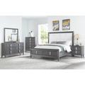 Lorraine Nightstand in Dark Grey - Alpine Furniture 8171-02