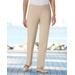 Appleseeds Women's SlimSation® Straight-Leg Pants - Tan - 4P - Petite