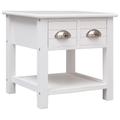 vidaXL Side Table White 40x40x40 cm Paulownia Wood