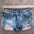 American Eagle Outfitters Shorts | American Eagle Destroyed Jean Shortie Shorts | Color: Blue | Size: 2