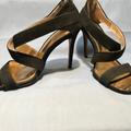 Coach Shoes | Coach "Halsey" Black Strappy Suede Heel 5.5 B | Color: Black | Size: 5.5