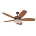 Westinghouse 72006 - 52" 2 LED Lights "Tulsa" Reversible Five-Blade Indoor Ceiling Fan (Tulsa 52" Oil Brushed Bronze, 5 Reversible Blades)