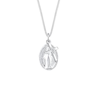 Elli - Marienbild Kreuz Konfirmation Kommunion 925 Silber Ketten 1 ct Damen (49.99 € / 1 ct)