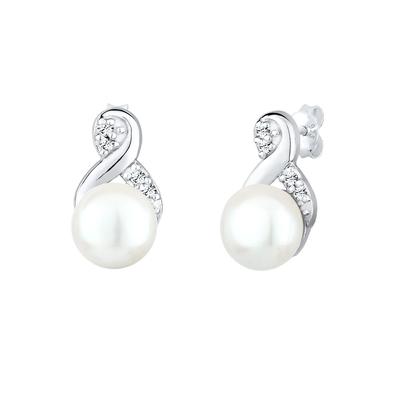 Elli Infinity Perle Kristalle 925 Silber silberfarben Damen