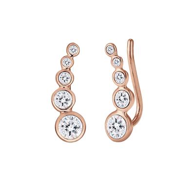 Elli - Elli Ohrringe Earclimber Geo Kristalle 925 Silber 1 ct Damen