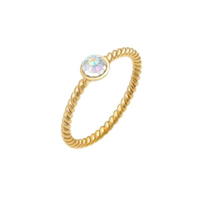Elli Solitär Rainbow Kristalle 925 Silber 54 Damen