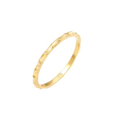 Elli PREMIUM - Stacking Facetten Basic Minimal Look 375 Gelbgold Ringe Damen