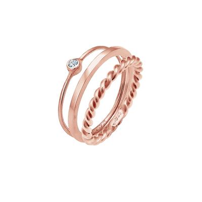 Elli Ringset Solitär Kristalle 925 Silber 56 Damen