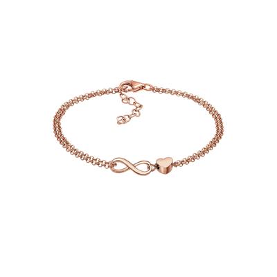 Elli Neu Herz Liebe Unendlichkeit Infinity 925 Silber Rosegold Damen