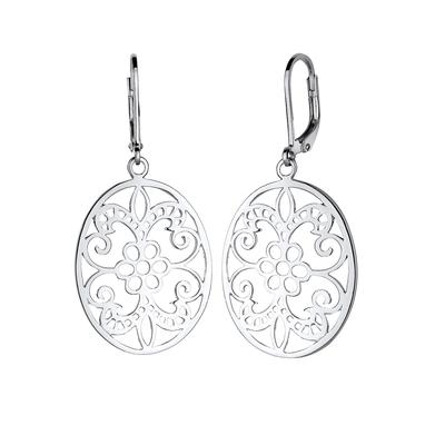 Elli - Ornament Floral Orientalisch 925 Sterling Silber Ohrringe Damen