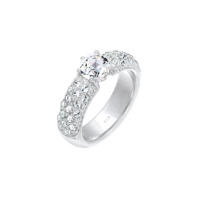 Elli PREMIUM Verlobungsring Kristalle 925 Silber 58 Damen