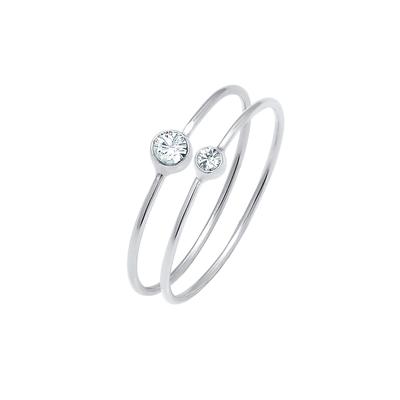 Elli Set Basic Trend Kristalle 925 Silber 52 Damen