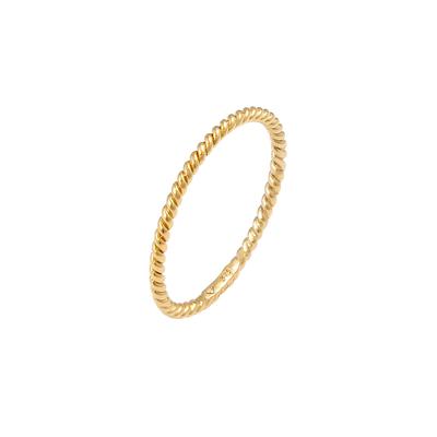 Elli PREMIUM - Basic Twisted Gedreht Minimal Look 375 Gelbgold Ringe 1 ct Damen