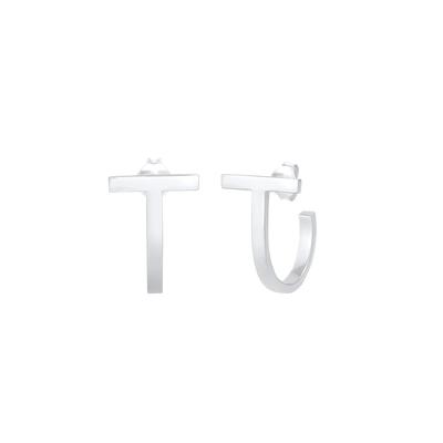 Elli Creole Stab Geo Minimal Trend Party 925 Silber silberfarben Damen