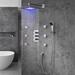 FontanaShowers Trialo Color Changing LED Volume Control Complete Shower System w/ Rough-in Valve in Gray | 2 H x 16 W in | Wayfair