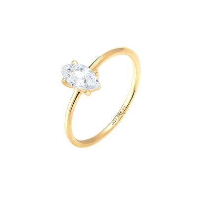 Elli Verlobung Marquise Zirkonia Stein 925 Silber 54 Damen Image