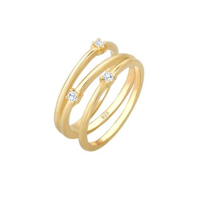 Elli - Wickelring Filigran Zirkonia Trend 925 Silber Ringe 1 ct Damen (69.99 € / 1 ct)