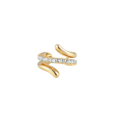 Elli - Single Earcuff Twisted Kristalle 925 Silber Earcuffs 1 ct Damen (59.99 € / 1 ct)