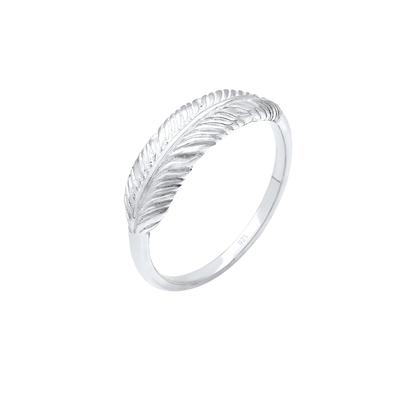 Elli - Feder Flügel Boho Festival 925 Sterling Silber Ringe 1 ct Damen