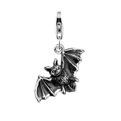 Nenalina - Anhänger Fledermaus Halloween 925 Sterling Silber Charms & Kettenanhänger 1 ct Damen