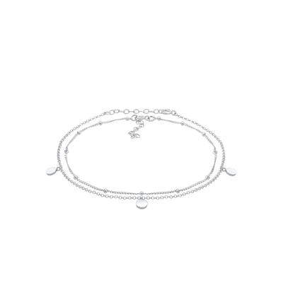 Elli Duo Set Kugelkette Plättchen Sommer 925 Silber silberfarben Damen