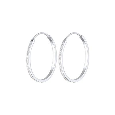 Elli Creolen Klassisch Emaille 925 Sterling Silber silberfarben Damen