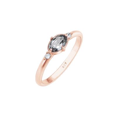 Elli - Bandring Geo Form Kristalle 925 Silber Ringe 1 ct Damen