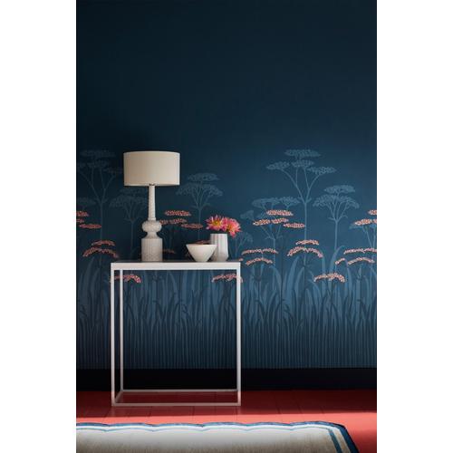 Little Greene 'Achillea - Nighttide' - Blue Wallpaper