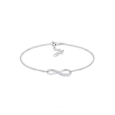 Elli Infinity Symbol Endlos Zirkonia 925 Silber 19 Damen