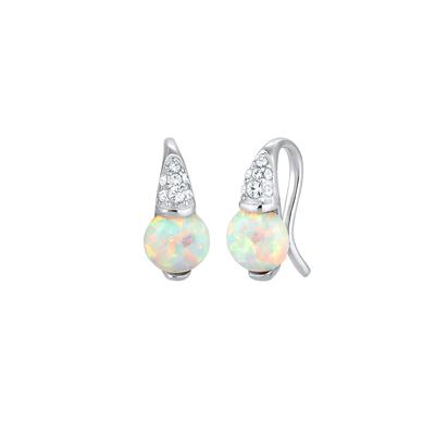 Elli PREMIUM - Opal Kristalle 925 Sterling Silber Ohrringe Damen