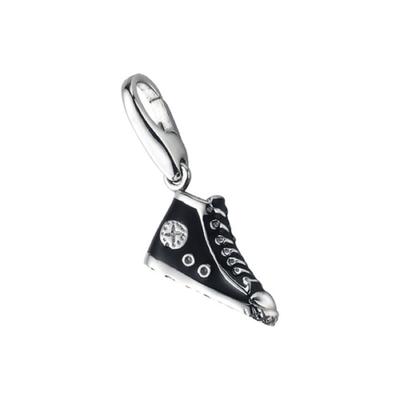 Giorgio Martello Milano - Charm Turnschuh, Silber 925 Charms & Kettenanhänger 1 ct Schwarz Damen